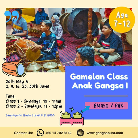 [For Kids] Anak Gangsa I - Beginner Gamelan Class