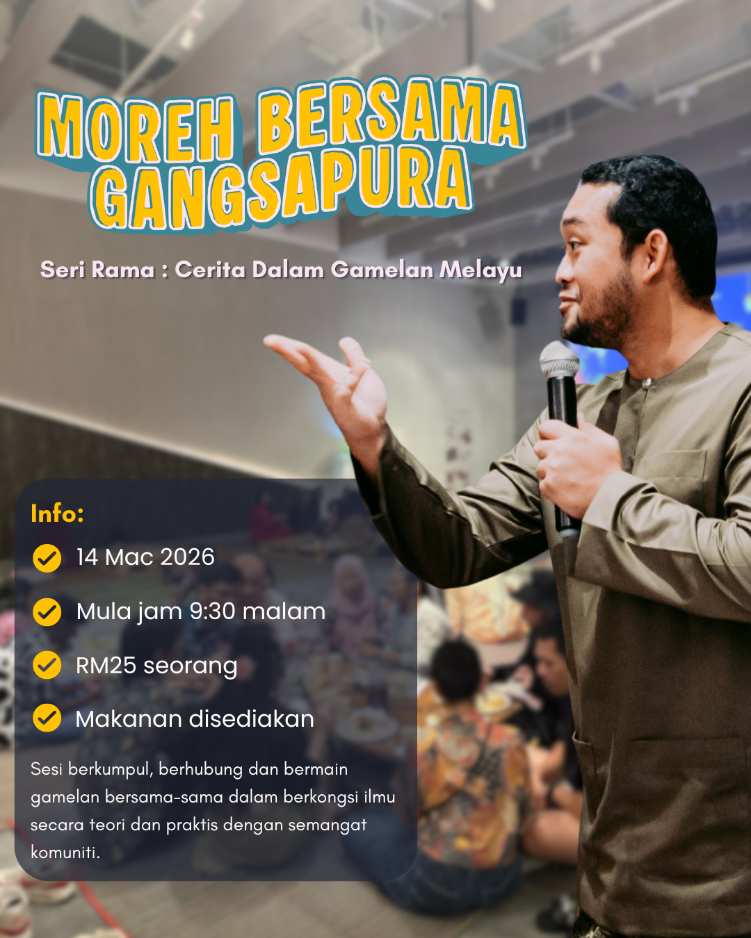Moreh bersama Gangsapura: Community Gamelan Night & Cultural Sharing Session